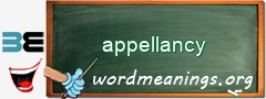 WordMeaning blackboard for appellancy